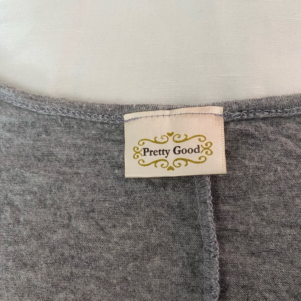 Y2K Pretty Good Gray Ruffled Tank Top - Picture 4 of 4